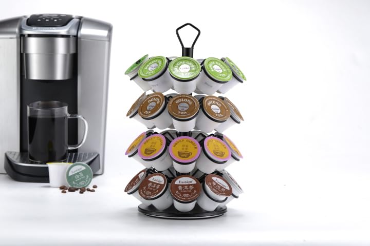 K Cup Storage Coffee Capsules Pod Holder Carousel Capsule Display Storage for k (4 tiers)