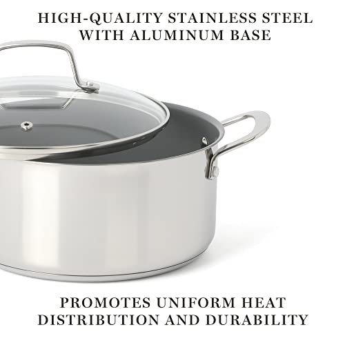 Delaroux 10 Piece Stainless Steel Pots and Pans Kitchen Cookware Set w