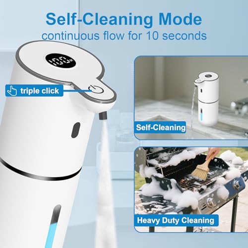 2 Pack Automatic Foaming Soap Dispenser Touchless (2 Pack- White / Foam)