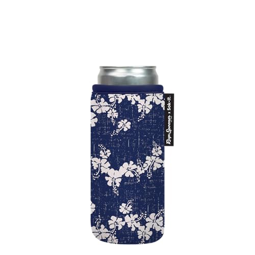 CanSok Sleeve for Beer & Soda Insulated Neoprene Cover (Reyn Spooner 50th State Flower / 12oz Slim Can Sleeve)