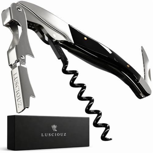 Zero Resistance THE HELIX Elite Corkscrew Silent Wine Bottle Opener Waiters Corkscrew Wine Key_Vol.2 (6 Coil_Black)