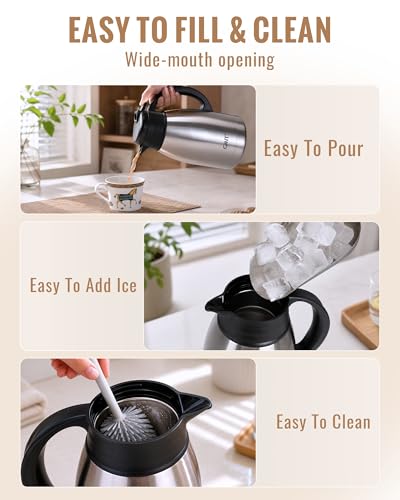 Thermal Coffee Carafe 51 Oz (Silver / 51 Ounces)