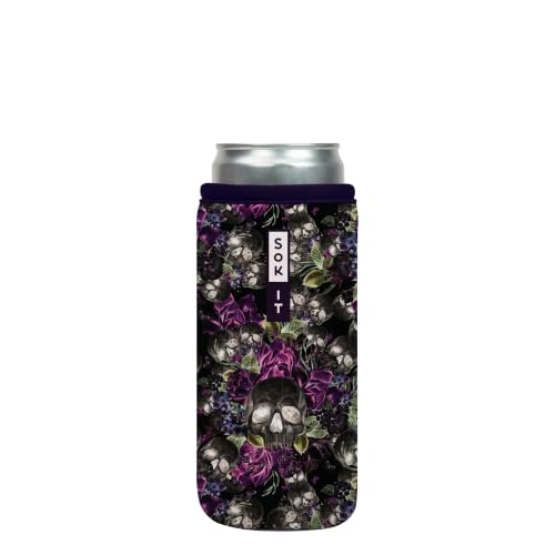 CanSok Sleeve for Beer & Soda Insulated Neoprene Cover (After Dark / 12oz Slim Can Sleeve)