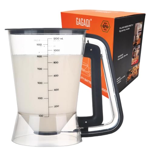 Pancake Batter Dispenser 5 Cup with Sturdy Handle (Black)