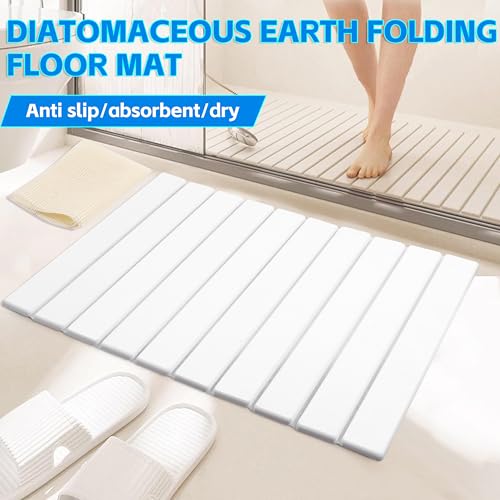Quick Dry Collapsible Dish Drying Mat (White / 24" x 16")