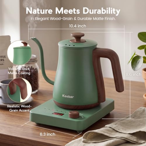 Gooseneck Electric Kettle (Green)