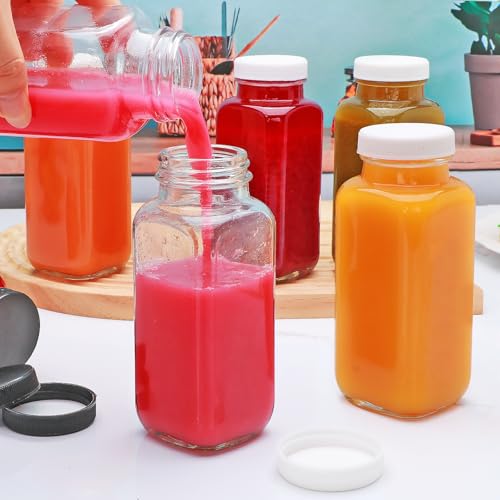 Juice Bottles With Caps 8 oz (8 Ounces)
