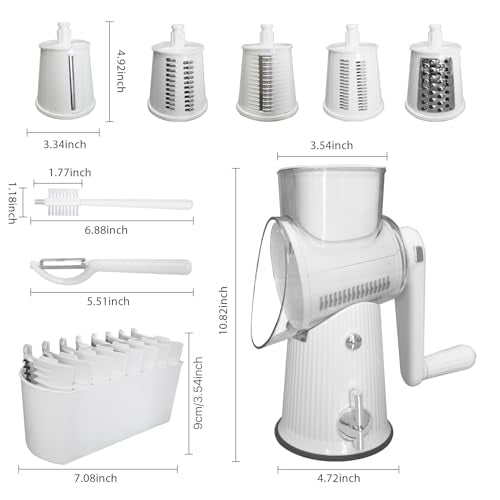 Rotary Cheese Grater (White)