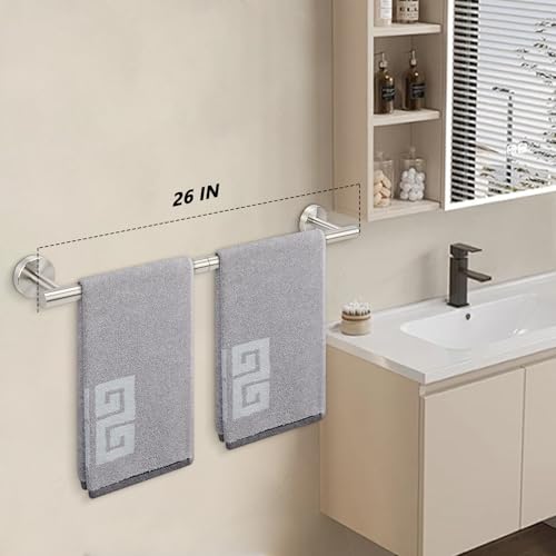 Bath Towel Bar (Brushed Nickel / 26 Inch)