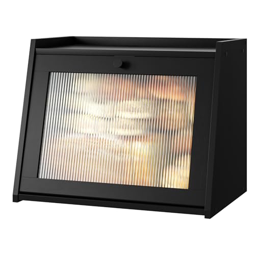Large Bread Box for Kitchen Counter (Black / Large-1_Tier)