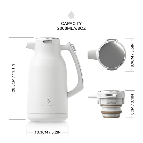 Thermal Coffee Carafe 68oz (White / 68 Ounces)