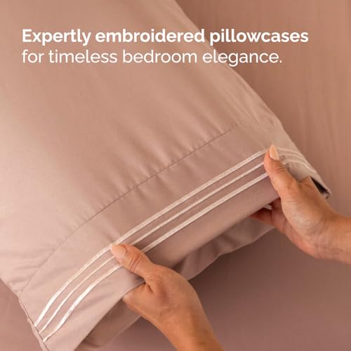 Flex Top Split Head King 4 Piece Sheet Set (34 - Mauve / Split Head/Flex Top)