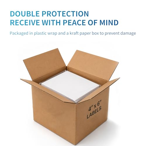 Fanfold 4 x 6 Direct Thermal Labels White Perforated Shipping Labels (White / 1 Stacks | 1000 Labels)