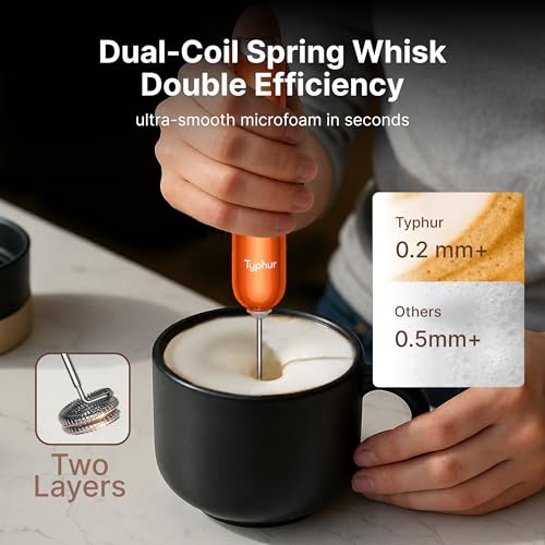 InstaWhisk Milk Frother with Variable Speed (Orange / Rechargeable)