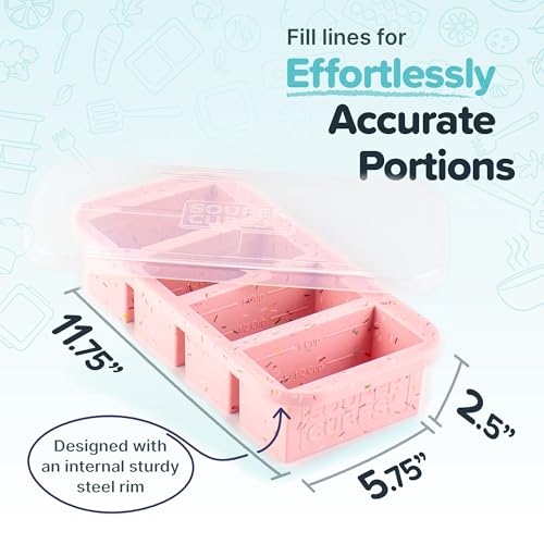 1 Cup Silicone Freezer Trays with Lids (Cotton Candy / 1-Pack)