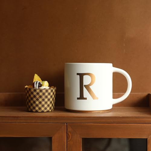 Monogram Ceramic Mugs (gold-R)