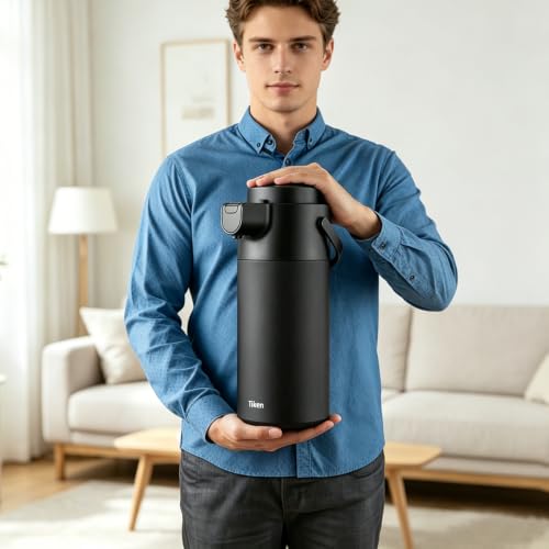 Airpot Coffee Dispenser with Pump (135.3 Ounces / Black)