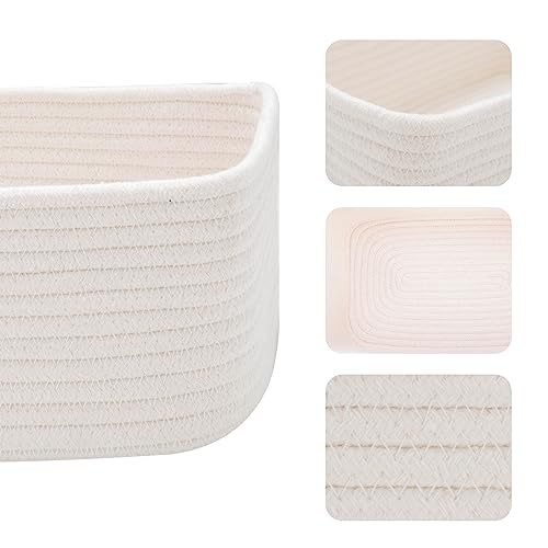 Small Storage Baskets for Organizing (4pcs-L11.5xW7.5xH4.7" / Off White)