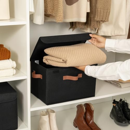 Memory Keepsake Storage Box (Black / Large-2 Pack)