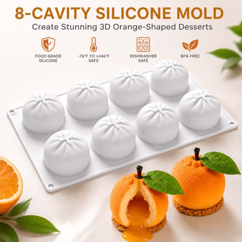 Orange Silicone Mold for Baking Mousse Cake