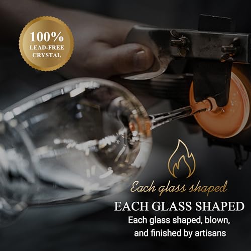Square Crystal Wine Glasses Set of 2 (2 Count)