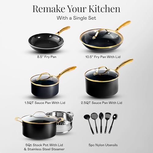 15 Pc Ceramic Cookware Set Nonstick