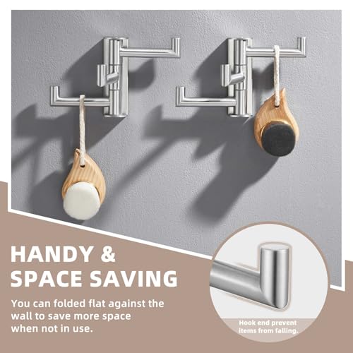 Swivel Towel Hook Brushed Nickel (2 Pack / Brushed Nickel)