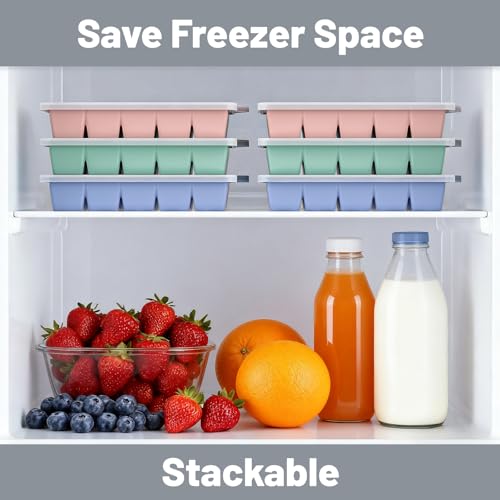 Silicone Ice Cube Tray 3 Pack (Mint+Pink+Blue / Ice Cube Tray 3 Pack)