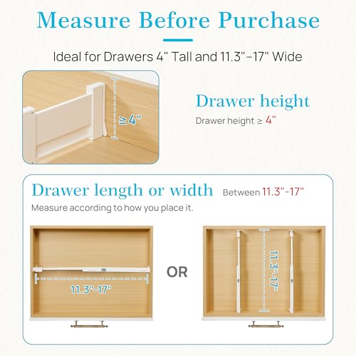 16 Pack Drawer Dividers for Clothes (16 Count)