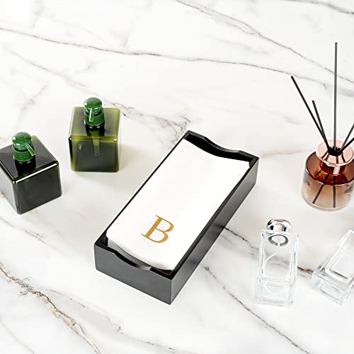Paper Rectangle Gold Letter B Linen (Gold / 2000 Count / B)