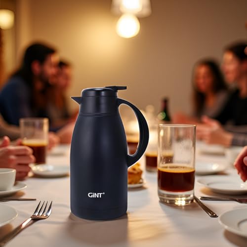 Stainless Steel Thermal Coffee Carafe (Black / 65 Ounces)