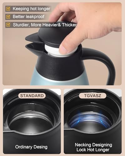 70 OZ Updated Thermal Coffee Carafe for keeping hot (Blue / 2× 70 Ounces)