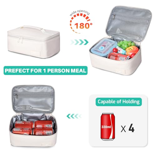 NOL Insulated Lunch Bag for Adults (Cream / Small (4.5 Liters))