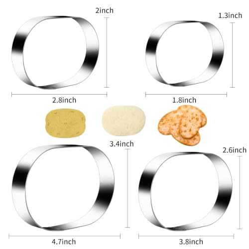 Pill Capsule Long Oval Cookie Cutters 4 Sizes (Oval-Pill Capsule)