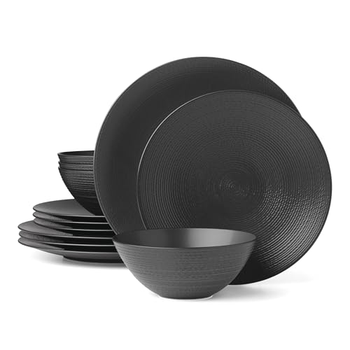 895250 Lx Collective Black 12 (15.85 LB / 12-Piece Dinnerware Set)