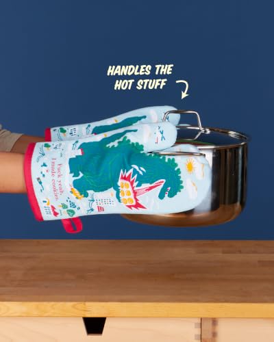 Oven Mitts Cute Kitchen Accessories & Kitchen Gifts (Blue)