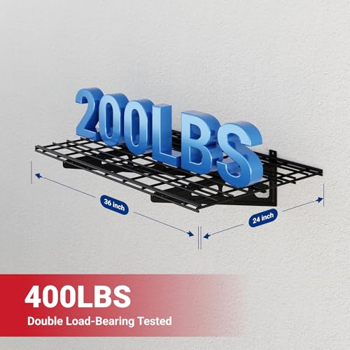 1 Pack 2x3ft Garage Shelving Wall (1 pack-2x3 ft / Black)