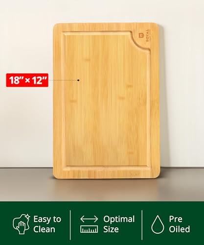 Wooden Cutting Boards for Kitchen Meal Prep & Serving (1-Piece / Natural)