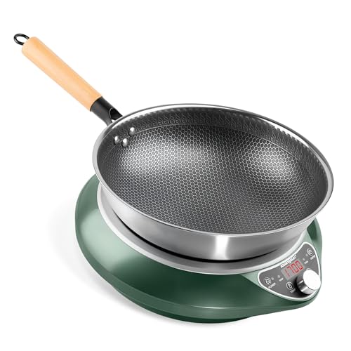 1700W Induction Wok (Cooktop with Stainless Steel Wok)