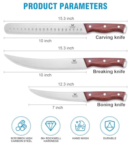 3PCS Professional Brisket Carving Knife Set (3PCS)