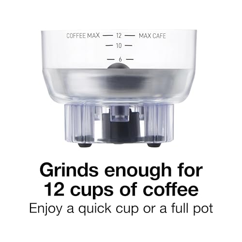Sound Shield Electric Coffee Grinder for Quiet Grinding (12 Cups)