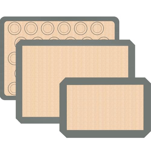 Silicone Baking Mat (Gray / 1Half&1Quarter&1Half Macaron Sheet)