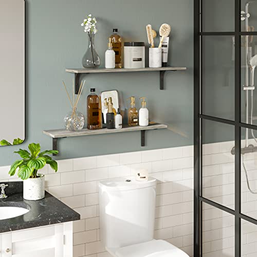 Long Wall Shelves (Grey Wash / 31.5 Inch)