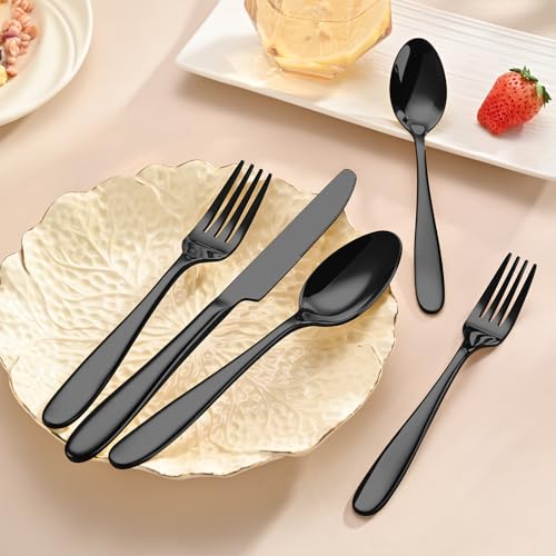 40 Piece Black Silverware Set (Black / 40 Piece)