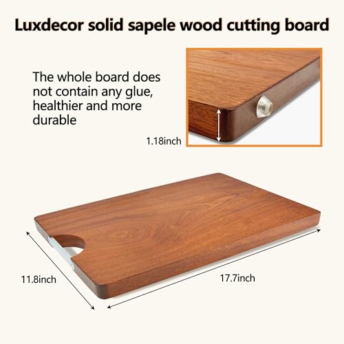 Solid Sapele Wood Cutting Board One (L--17.7*11.8*1.18IN (45*30*3cm))