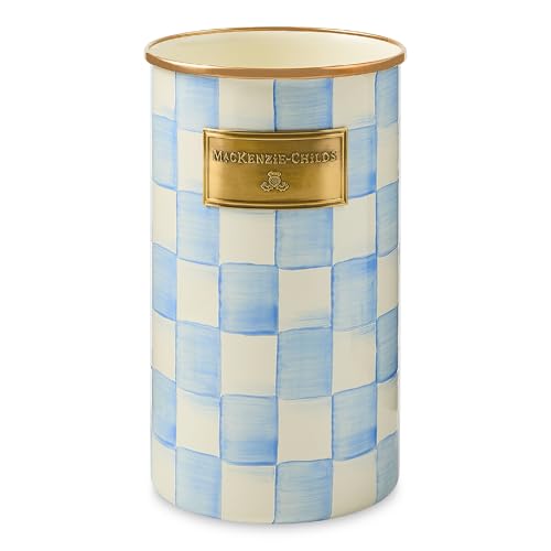 Enamel Utensil Holder (Sky Check)