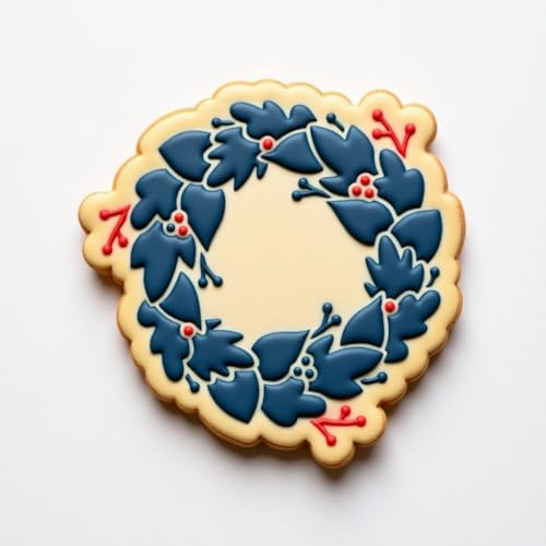 Cookie Cutter and Stencil Bundle Royal Icing Cookies Stencils Paint Your Own Biscuit Bakery Starter Kits Royal Icing Fondant Cutters Birthday Wedding Holiday Cookies Painting Coloring Pages Comb (Wedding Wreath Set)