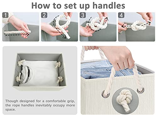 Storage Bins with Lids (Slub White / Small)