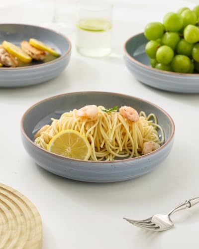 Meteor 33 oz Pasta Bowls Set of 6 (Blue Gray / Set of 6)