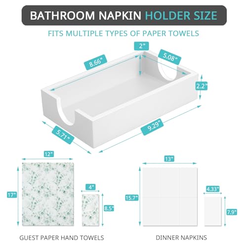 Napkin Holder for Bathroom (White)